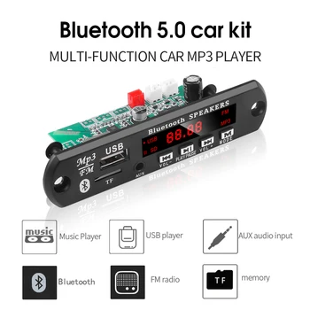Voz Recoder Bluetooth V5.0 Decodificador de MP3 Tablero de Coches Reproductor de MP3 de Audio Módulo Receptor USB AUX Radio 2*15 VATIOS Amplificador De los Altavoces