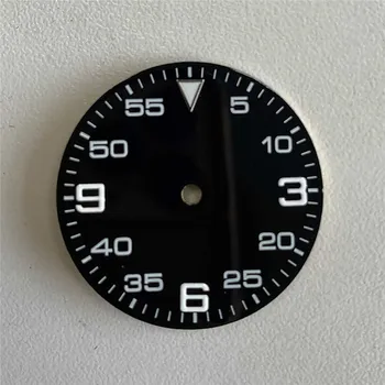 29mm Negro Literal de la Esfera del Reloj para 8215/ 8205/ 8200 Para Mingzhu Movimiento de Reemplazo de la Esfera del Reloj Reparación de Parte de