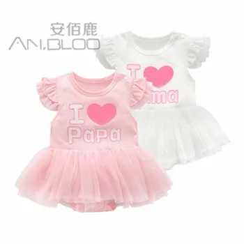 Niña recién nacida ropa y vestidos de verano de la rosa de la princesa de las niñas conjuntos de ropa para la fiesta de cumpleaños de 0 3 meses túnica bebe fille