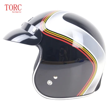 Cafe Racer casco DOT estándar Moto casco TORC marca T50 series para hombre y mujer