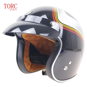 Cafe Racer casco DOT estándar Moto casco TORC marca T50 series para hombre y mujer