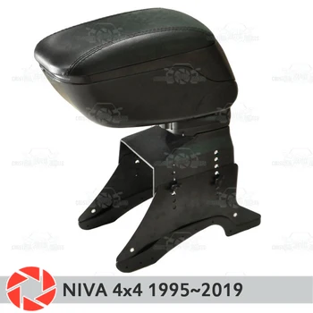 Apoyabrazos para Lada Niva 4x4 1995~2019 coche apoyabrazos consola central, cuero de la caja de almacenamiento cenicero de accesorios de coches estilo