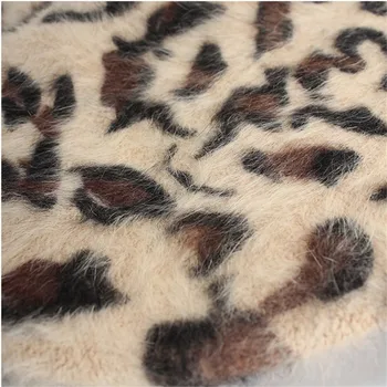 USPOP mujeres de boinas de la moda de pelo de conejo boina hembra de leopardo de impresión de boinas grueso invierno cálido sombrero