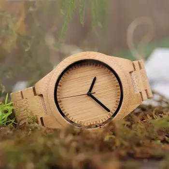 BOBO Hombre PÁJARO reloj de Pulsera de Madera Reloj Analógico de madera caja de regalo