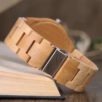 BOBO Hombre PÁJARO reloj de Pulsera de Madera Reloj Analógico de madera caja de regalo