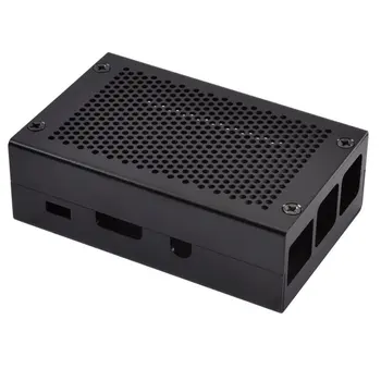 Para Raspberry Pi 3 Modelo B+ caja de Aluminio caja Negra caja de Metal para RPI 3 Modelo B Compatible Para Raspberry Pi 3 Modelo B