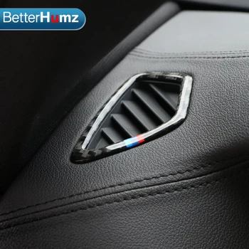 Betterhumz Interiores de automóviles de Fibra de Carbono Instrumento de acondicionamiento de aire de ventilación de la Salida de Marco Coche pegatinas y Calcomanías Para BMW 5 Serie G30