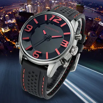 Hombres de la Moda Relojes de Deporte de los Hombres de Goma de la Banda analógico Digital LED Relojes de Cuarzo Masculina reloj Impermeable reloj de pulsera Relogio Masculino