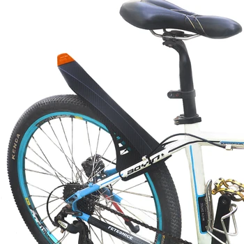 Última bicicleta guardabarros de Carbono de sarga de plástico etiqueta engomada Reflexiva conjunto de guardabarros de bicicleta guardabarros trasero alerón delantero para Accesorios de moto