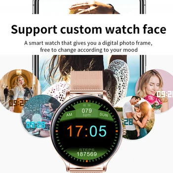 2021 de la moda en un círculo Completo de la pantalla táctil en Color de Pantalla de Reloj Inteligente Mujeres de los hombres del Deporte de la Frecuencia Cardíaca Presión Arterial Impermeable Smartwatch