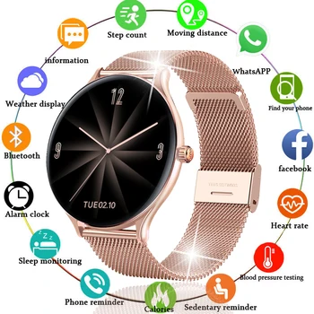 2021 de la moda en un círculo Completo de la pantalla táctil en Color de Pantalla de Reloj Inteligente Mujeres de los hombres del Deporte de la Frecuencia Cardíaca Presión Arterial Impermeable Smartwatch