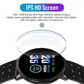119Plus Hombres, Mujeres y Niños de Reloj Inteligente IP67 Impermeable Relojes de Pulsera 2020 de la Frecuencia Cardíaca Inteligente de Pulsera de los Deportes de la Banda de Reloj Smartwatch