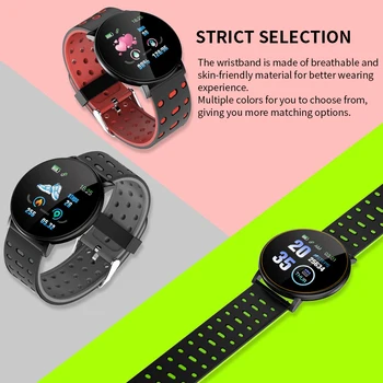 119Plus Hombres, Mujeres y Niños de Reloj Inteligente IP67 Impermeable Relojes de Pulsera 2020 de la Frecuencia Cardíaca Inteligente de Pulsera de los Deportes de la Banda de Reloj Smartwatch