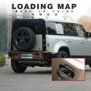 Para Land Rover Defender 2020 2021 Remolque Gancho de Remolque D-Anillos de Arco Grillete Rojo Negro gancho de remolque trasero