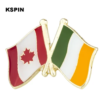 Placas de Metal arco iris de la Bandera de Irlanda Insignias Icono de la Bolsa de Decoración de Botones de Broche para la ropa 10pcs XY0240