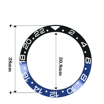 Ver la tapa del Embellecedor del Reloj de Cerámica reloj de Pulsera de la tapa del Embellecedor de Bucle de Reemplazo para 40mm Reloj Rolex GMT Accesorios