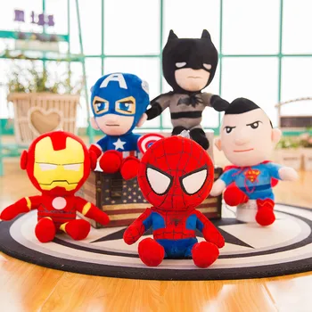 26 cm de Marvel de la Felpa de Spider-Man Muñeco de Superman, Capitán América, Iron Man, los Vengadores, Batman Animado de Disney Figura Modelo de Niño los Juguetes de Regalo