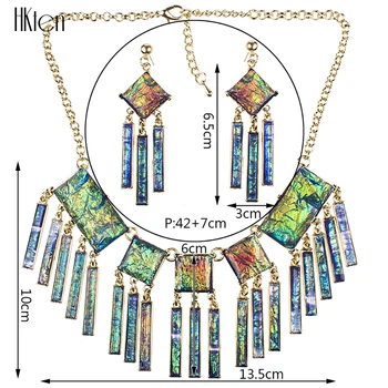 MS1504252 de la Moda de Conjuntos de Joyas de Alta Calidad de la Mujer del Collar de Conjuntos Para las Mujeres de la Boda Clásica Borlas de Cristal Regalos de Parte