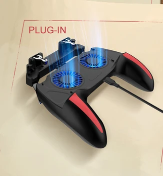 PUBG Controlador de Juego H10 Gamepad Para el Teléfono Móvil Juego de Tirador de la palanca de mando PUGB Ayudante Gamepad Con Dos Ventiladores de la Caliente-venta