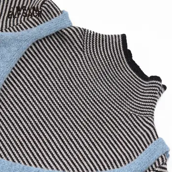 ELFSACK Gris a Rayas Rectas Causal de Coincidencia de juegos de Vestir 2020 Primavera Azul Nuevo Estilo coreano de las Señoras de Dos piezas de Arnés Vestido de Trajes de