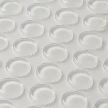 320pcs 12 mm x 2mm claro antideslizante de caucho de silicona de parachoques de plástico amortiguador amortiguador 3M auto-adhesivo de silicona almohadillas de los pies