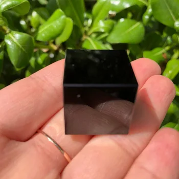 20mm Natural de Obsidiana Negra de Cristal de Cuarzo Cubo de Cristal de Piedra de Pulido de Especímenes Minerales de Piedra de Curación Decoración del Hogar