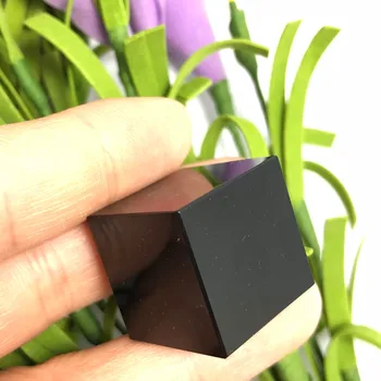 20mm Natural de Obsidiana Negra de Cristal de Cuarzo Cubo de Cristal de Piedra de Pulido de Especímenes Minerales de Piedra de Curación Decoración del Hogar
