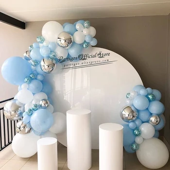 1set Macaron Azul Menta Pastel, Globos Garland Arco Kit de 88pcs DIY Cumpleaños de la Boda de la Ducha del Bebé de Año Nuevo Fiesta de globos decoraciones