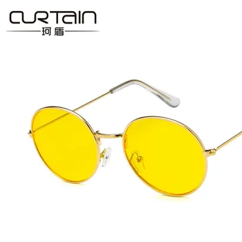 El unisex gafas de sol de los hombres uv400 de alta calidad amarillo azul transparente gafas de sol de las mujeres de color caramelo festival de oculos de sol feminino
