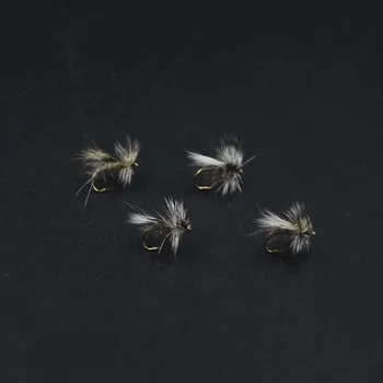 ESPECTADOR 4pcs/caja 12# Chuck Caddis ninfa de la marmota de cabello ala de mosca seca cebos imitar a los insectos de los señuelos para la pesca de la trucha steelhead