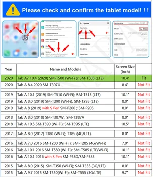 Para Samsung GALAXY Tab A7 10.4 2020 caso SM-T500 T505 Armadura caso de la Tableta de TPU+de la PC a prueba de Golpes Cubierta del Soporte para Samsung T500 de 10,4 pulgadas