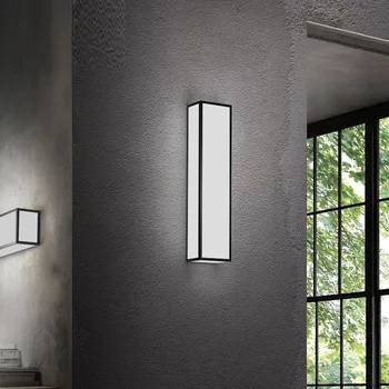 2020 led, lámpara de pared, lámpara de estilo sencillo y moderno dormitorio lámpara de la mesita creativa de vida de diseño rectangular pasillo de luces de TV luz de fondo