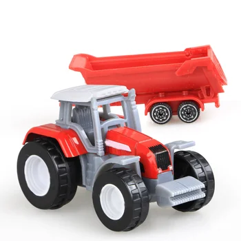 4pcs Mini Coche de Juguete Móvil Tractor Coche Lindo de Aleación Modelo de Juguete de Remolque de Camión de Juguete de los Niños DE Ingeniería de Vehículos de Regalos Para Niños