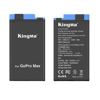 Go Pro 2PCS Batería de 1400mAh + Tipo-c puerto de Cargador para Gopro Héroe Max acción Panorámica de 360 Accesorios para la cámara