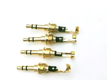 100pcs 3.5 mm macho de 3 polos conector estéreo de Reparación de los Auriculares de Cable de Soldadura de enchufe no están shell