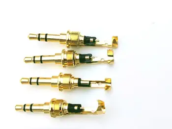 100pcs 3.5 mm macho de 3 polos conector estéreo de Reparación de los Auriculares de Cable de Soldadura de enchufe no están shell