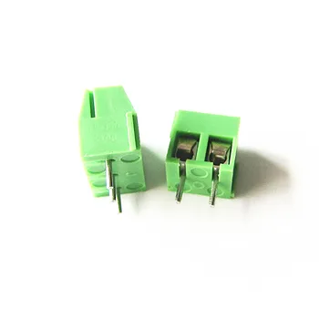 100PCS 3.5 mm Conector de Terminal de Tornillo 2 Pin 3 Pin Recto de la Pierna KF350 de Cobre Verde PCB Bloques de Terminales