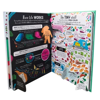 Usborne Levante la Solapa de la Biología de la Diversión de los Niños Rompecabezas de Libro de la Tarjeta de Actividad de la Lectura de Libros a los Niños de 4 a 8 años Montessori, Juguetes Educativos