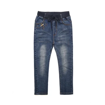 2019 Niños del dril de algodón pantalones de los muchachos grandes slim jeans Vaqueros de Chicos , Niños, Jeans de Moda, por edad: 3 4 5 6 7 8 9 10 11 12 13 14 año