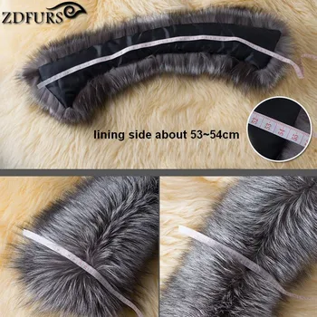 ZDFURS * ropa accesorios originales de fox bufandas Real de la astilla cuello de piel de zorro plaza de la ZDC-163013
