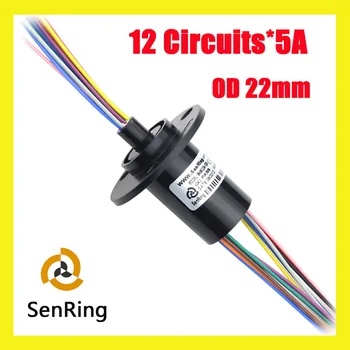 Cápsula de anillo deslizante 12 circuitos o cables de contacto 5A utiliza para el generador de turbina de viento