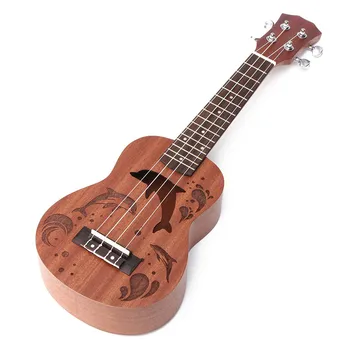 Profesional De 21 Pulgadas Soprano Ukulele Uke Hawaii Guitarra Sapele 15 Traste Madera Ukelele Instrumentos Musicales Para Principiantes Regalo