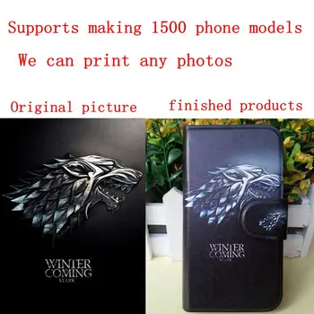 DIY Teléfono de la bolsa personalizados de la foto de la Imagen de la PU caso de cuero del tirón de la cubierta para Nokia 5
