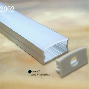 2-20 pcs/lote 20 /pc ,de 20 mm de doble fila led del canal, perfil de aluminio de doble tira de la barra de luz ,led 50cm de vivienda