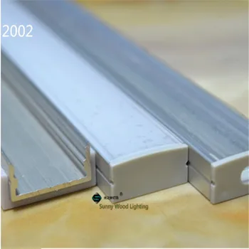 2-20 pcs/lote 20 /pc ,de 20 mm de doble fila led del canal, perfil de aluminio de doble tira de la barra de luz ,led 50cm de vivienda