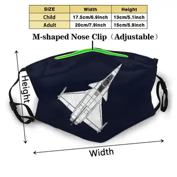 Dassault Rafale T - Shirt De Impresión De La Cara De La Boca De La Máscara De Moda Contra La Contaminación Por Polvo Máscara Unisex Para Hombres, Mujeres Y Niños Dassault Rafale