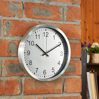 12 pulgadas de Cuarzo Puntero Reloj de Pared de Plástico de Esfera Redonda Moderna Sala de estar en Silencio Colgante de Reloj de la Casa Dormitorio Decoración