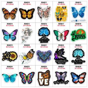 30pcs/lot Resinas Acrílicas Nueva Hermosas Mariposas de Animales de dibujos animados Patrón de Planos de Resina Impreso para el BRICOLAJE de la Diadema de Pelo Arco