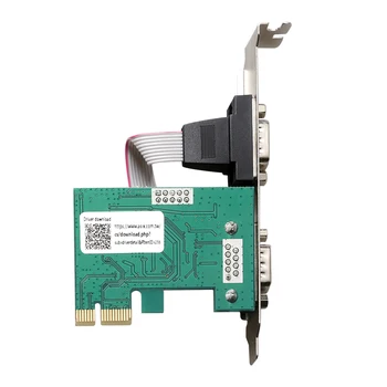 PCIe 2 Puerto Serial de la tarjeta de Expansión Adaptador convertidor con ASEIS/AX99100B DB9 RS232 PCI-E