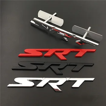 SRT Logo de la rejilla Frontal Emblema de la Placa de identificación Rojo Plata Negro Para Dodge Challenger Cargador de Víbora Nitro Grand Durango Calibre Tuning